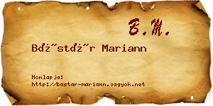 Bástár Mariann névjegykártya
